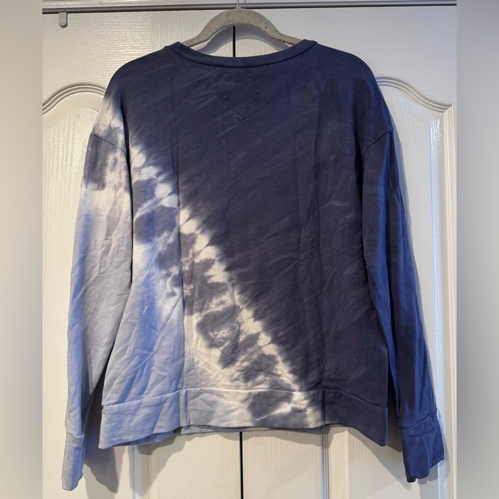 Aerie Offline Blue Tie Dye Oversized Lightweight Sweatshirt - Size S - Picture 2 of 4